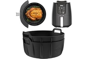 BELFORT ETECH Moule Silicone Ronde 3,8L Ninja AF100EU et 5,2L AF160EU | 2,5 mm D’épaisseur | Bande En Silicone de 8 mm sur le fond | Moule Silicon Air fryer |
