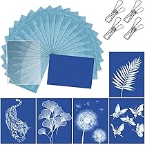 Cyanotype Paper, Sheet Sun Print Paper Kit High Sensitive Sun Paper Craft Paper For Adults Diy Projects Art - View #3