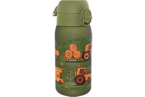 ‎ION8 ION8 Kinder Trinkflasche, 350ml, Auslaufsicher, Einhandöffnung,Sichere Verriegelung, Spülmaschinenfest,BPA-frei, Tragegriff,Klappdeckel, Leicht zu Reinigen,#Klimaneutral, Landwirtschaftliche Maschinen