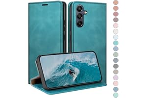 HUOUH Funda para Samsung Galaxy A15 5G Estuche de Billetera con Cuero de PU con Bloqueo RFID,Titular de Tarjeta de crédito,Cubierta a Prueba de Golpes teléfonos Fundas para Samsung A15 Verde Agua