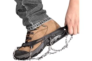 WMLBK Ice Snow Grips, ramponi da neve a 19 denti, per escursioni, jogging, arrampicata, escursioni su neve e ghiaccio (m/l/XL)