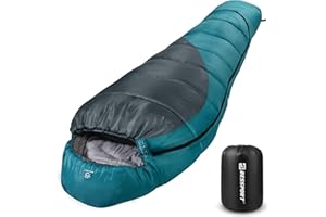 Bessport Mummy Sleeping Bag | 15-45 ℉ Extreme 3-4 Season Sleeping Bag for Adults Cold Weather– Warm and Washable, for Hiking Traveling & Outdoor Activities