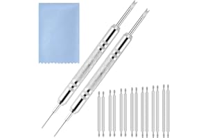 Cobee zestaw naprawczy zegarków, teleskopowe narzędzie, 14 szt. szpilek do paska, ściereczka do czyszczenia, narzędzie do usuwania szpilek do regulacji paska