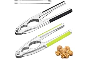 WANTUSHUI Nussknacker Walnüsse 4 Teiliges Set, Metall Nussknacker und Nuss Pickern, Hochwertiger Nuss-Knacker, Sicherem Griff, Multifunktional Zuhause Nußknacker für Walnüsse Haselnüsse Paranüsse Krabben Hummer