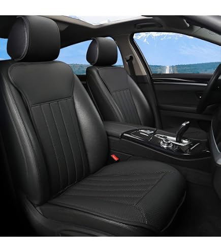 XtremeAuto Coppia Coprisedili Anteriori Universali - Colore Nero/Grigio - Adatti A Auto, Cani E Uso Quotidiano, Facili Da Pulire - 4
