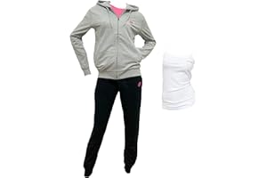 Lotto Tuta Donna in Felpa GARZATA + T-Shirt in Omaggio, Tuta Donna Invernale con Zip Intera Tuta Donna Completa