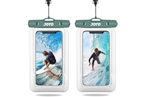 JOTO 2 Stück 6.9" Schwimmende Wasserdicht Handytasche Wassertasche Unterwasser Handyhülle für iPhone 14 13 12 11 Pro Max/Galaxy S22 S21 A13 A53 und Weiteren Smartphones -Grün
