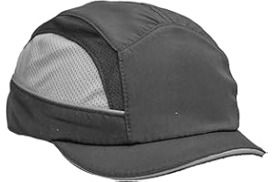 IRUDEK PROTECTION Irudek AIRCAP MP Gris – Gorra con casquete interior en ABS, ventilada y ajustable (52–65 cm), banda antisudor Dryfit, bandas reflectantes, visera corta 25 mm, norma EN 812:2012