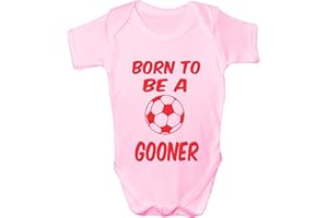 Print4U Born to Be A Gooner Football Babygrow Babies Gift Vest Babies Clothing