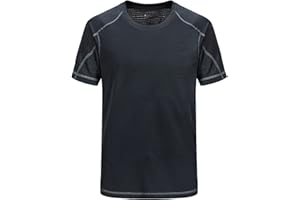 Oyolan Rashguard Męska koszulka kompresyjna z krótkim rękawem, szybkoschnąca, do surfowania, pływania, uprawiania sportu, siłowni, S-3XL