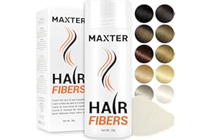 Maxter FIBRAS CAPILARES Blanco - Microfibras Capilares de Algodón en Polvo 100% Natural para Disimular Calvicie y Alopecia al Instante - Fibra Capilar Hombre y Mujer - Hair Fibers