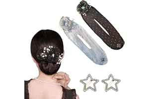 Goiern 2 klipsy do włosów, klips do włosów, wałek do kwiatów, szybki i łatwy w użyciu lokówka do włosów, deft bun maker, akcesoria do włosów dla kobiet i dziewcząt