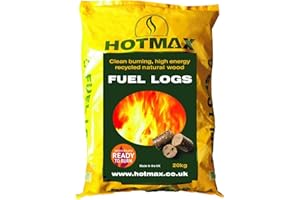 Hotmax 10HOTM Recycled Natural Wood Fuel Logs,20 kg
