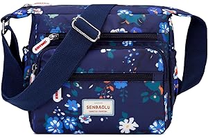 YYW Women's Multi Pocket Cross-Body Shoulder Bag - Large Capacity Waterproof Handbag with Adjustable Strap for Casual Outdoor Activities