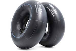 PAOWIN 2-PCS chambres à air 4.10/3.50-5 (11x4.00/4.50/6.00-5) valve TR87, 5 pouces chambres à air 4.10-5 3.50-5 compatible avec 11x4.00-5 11x4.50-5 11x6.00-5 brouettes, tondeuses, chariots pneus