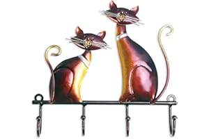 Tooarts Key Board Hooks Key Board Hook Coat Hook Cat Wall Decoration Metal