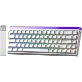 Aula Hero 68 He Magnetic Keyboard Rapid Trigger Jade King Switch 8000Hz RGB Neon TKL Hot Swap Player Keyboard White