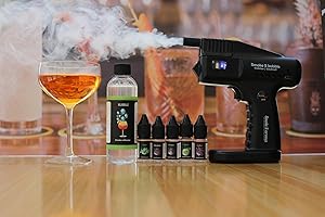FLAVORCHEF Real -Cocktail Smoker Kit, Cocktail Bubble Maker Kit | smoke bubble gun | Vapour Blaster Cocktail Bubble |Smoke Gun | Contains 5-Flavour Aroma Oil and bubbles -Food and Drink, Bar/Restaurant