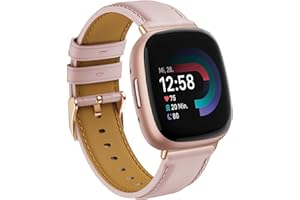 Hatolove Bracelet pour Fitbit Versa 3/Bracelet Fitbit Versa 4, Bracelet de Cuir Véritable Remplacement pour Fitbit Versa 4/Versa 3/Bracelet Fitbit Sense/Fitbit Sense 2 pour Femmes Hommes