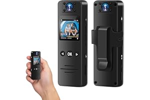 NinjaCam Body cam Körperkamera, 1080P HD & 120° Weitwinkel Mini Kamera, Sport Kamera, Mini Actioncam, Nachtsicht & Bewegungserkennung, Fahrradkamera, Nachtsichtkamera mit 180° Drehbarem Objektiv