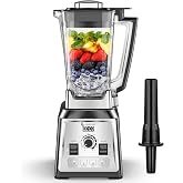AMZCHEF Professional Blender, 2000W Electric Blender with 4 One-Button Functions and 8 Adjustable Speeds and Pulse Function,