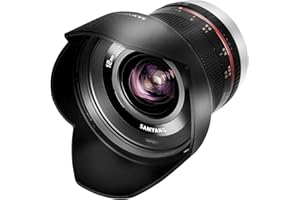 Samyang 12mm F2.0 APS-C Fuji X schwarz - Weitwinkel Festbrennweite Objektiv für Fuji X, manueller Fokus, für Kamera X-T4, X-T30, X-T30 II, X-T200, X-Pro3, X-A7, X-A5, X-T100, X-T3, X-E3