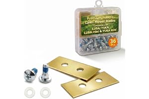 Leylve 36 Ersättningsknivar i 0,9mm Titanbelagt Stål för Robotgräsklippare, Kompatibla med Mammotion LUBA 1/2/3/Mini och YUKA