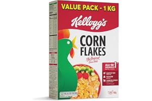 Kellogg's Corn Flakes Cereal The Original | 1 Kg | Multigrain Nourishment | Source of Fibers | High in 8 Vitamin And Minerals | Quick & Easy Breakfast