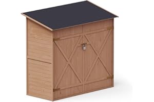 Upyard Caseta Cobertizo de Herramientas con Sistema de estanterías para Jardin Exterior 150x70 cm Certificado FSC - Impregnado
