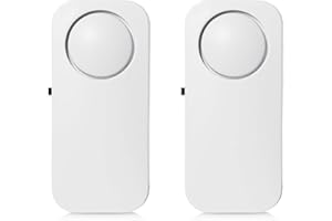 Smartwares SMA-40952 Glass Break Sensor Alarm, 90dB, with Adhesive Strips, 2 Pack, 6 V, White