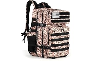 SEYATULLH Mochila Militar Táctica 45L - Sistema MOLLE Senderismo Camping - Hombres Mujeres