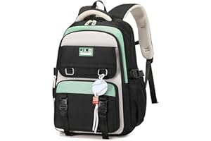 Tanou Plecak szkolny dla nastolatek, modny, swobodny tornister szkolny o dużej pojemności, nylonowy plecak szkolny dla uczniów szkół średnich i wyższych, klasa 5-12