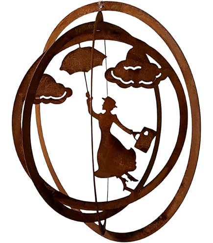 Windspel spiraal levensboom 21 cm boom filigraan tuindecoratie roest decoratie metalen hanger raamdecoratie balkon terras tuin cadeau