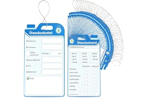 100 st. oljebyteshängare med fästtråd (6 x 12 cm) – oljebyteslappar set, oljebytesklistermärken, inspektion oljeserviceskyltar för bil, bil och verkstad