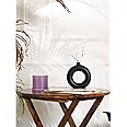 Purezento Beautiful Ceramic Decorative Vases with Unique Quality for Home Decor,Center Table, Flowers Pot, Bedroom Side Corners, Living Room Decoration,and Party Centerpieces- (Black,Donuts 6" VASE)