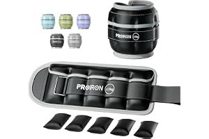 PROIRON Justerbara Fotledsvikter x2, ankelvikter set 2 x 2,5 kg för yoga, dans, pilates, aerobics, träning, promenader, joggi