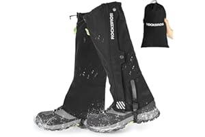 ‎ROCKBROS ROCKBROS Gamaschen Wasserdicht Warm Regengamaschen Schnee Gaiters zum Outdoor Wandern, Schneewandern und Klettern Herren Damen S-3XL