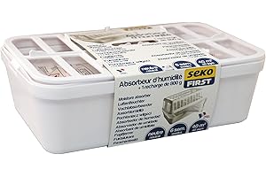 GEAKV Absorbeur d?humidité large Seko First - 40 m² - Absorbeur + recharge 800 g