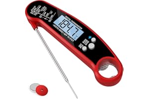 Termómetro de carne, [1S] Homtronics Termómetro de carne, Termómetro de cocina, Termómetro instantáneo, para parrilla, horno, cocina, barbacoa, leche