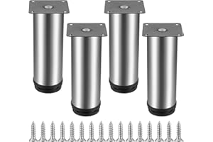 Peygre Adjustable Furniture Feet, 150 mm, Set of 4, Height-Adjustable Table Legs for Table, Sofa, Bed & Cabinet, Compensation of Odd Floors in the Living Room, Kitchen & Office