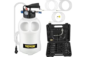 VEVOR Transmissionsvätskepump 2-vägs manuell ATF-påfyllningsdispenser, olje- och vätskeutdragare 10 liter stor kapacitet, verktygssats för automatisk transmissionsvätskepump med 14 delar ATF-påfyllningsadaptrar
