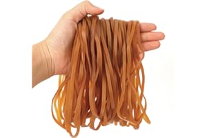 chudian 100Pcs Grande Bandes en Caoutchouc，Grandes Bandes Élastiques en Caoutchouc pour Fournitures de Bureau Famille Scolaire，pour L'argent（longueur de 20 cm， largeur de 4 mm）