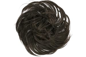 CAISHA Parrucchino Elastico Disordinato Leggermente Ondulato Naturalmente Fibra Sintetica Marrone G6B