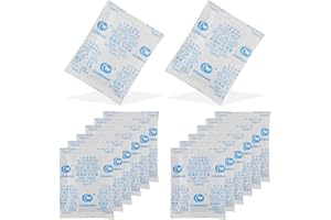 YAOSHENGUP 10 Gram x 30 Packs Silica Gel Sachets, Silica Gel Packets Desiccant Sachets, Desiccant Bags Dehumidifiers for Home, Moisture Absorber Sachets for Drying Food Clothes Storage Books Medicine