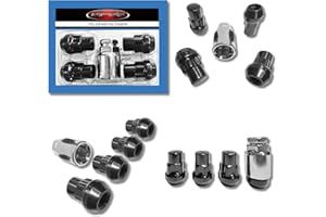 AUTOPREMIUMTEILE Felgenschloss M12x1,5 Kegelbund 60° kompatibel mit Ford Hyundai Jeep Kia Mazda Opel SsangYong Volvo 4x schwarze Felgenschlösser-Set Felgensicherungen Radsicherungen Felgen-Diebstahlschutz Radmuttern