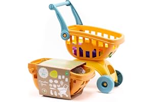 ODS - Maisonelle, shoppingvagn för barn, med frukt, grönsaker och lådor, av bioplast, 31 x 19 x 17 cm, rekommenderad ålder 2 år