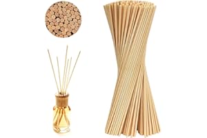 LEUUD 100 Piezas Varillas difusoras de Fibra, 20cm x 3mm Reemplazo de Varillas Difusoras, Varillas Difusoras, Palos Difusoras de Lámina para Fragancia de Aroma SPA El Hogar Oficina