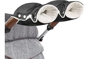 Guiseapue Handwärmer Kinderwagen: Universal Handschuhe Kinderwagen, Kinderwagen Buggy Zubehör, Winddicht & Wasserdicht Handmuff für Kinderwagen, Baby Erstausstattung Neugeborene, Weihnachtsgeschenke