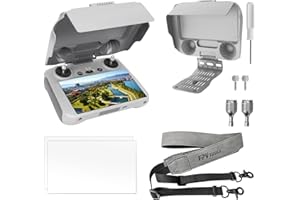 FPVtosky RC Controlador Más Protector Kit de Accesorios para DJI Mini 3 Pro, Kit incluye RC Sun Hood Cover, RC Lanyard, RC Screen Protection x 2, DJI RC Accesorios, DJI Mavic 3 Accesorios