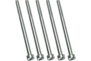 AERZETIX - C47630 - Set di 5 pezzi - Bulloni M4x60 - con testa esagonale interna - Ø4x60mm - DIN 912 - Classe 8.8 - In Acciaio Zingué - Fai da te - Strumenti di montaggio/Ferramenta